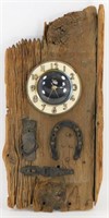 * Vintage Clock on Rustic Wood - Works