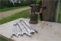 ANTIQUE BLOW TORCH & WRENCHES