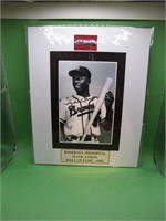 Hank Aaron Signed Photo 8 x 10 Matted