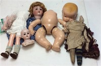 Antique Dolls And Parts Group