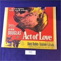 Lobby Card ACT OF LOVE KIRK DOUGLAS #322