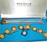 Vintage Rodastar Wristwatch 9 Faces W/Box