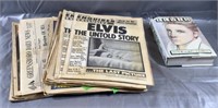 Lot of Vintage Newspapers & An Elvis Book