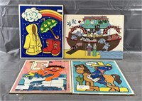 4 Vintage Childrens Puzzles
