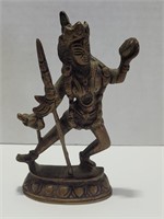 Vintage Solid Brass Goddess Kali Tribal Figure