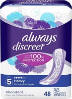 New 48 Pads Always Discreet Incontinence Pads,