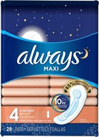 About 25 Always Maxi Feminine Pads for Women,