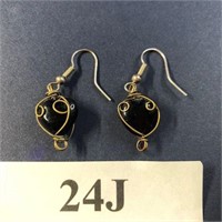 Earrings Twisted wire Hand made 24-J