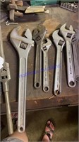 Various size crescent wrenches