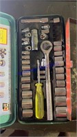 Drive socket wrench set and various sockets some