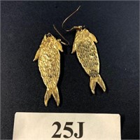 Earrings Brass Fish 25-J