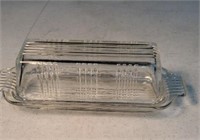 Federal glass butter dish