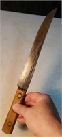 Hammer forged butcher knife