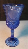 Blue president Washington vase approx 8 inches