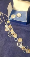 Avon necklace and earrings set