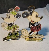 Mickey & Minnie earring holders