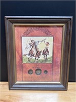 “The Round Up” Barber Coinage Framed