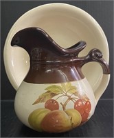 VINTAGE MCCOY CREAM PITCHER AND BOWL