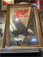 miller highlife american bald eagle mirror
