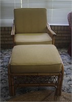 Bhia/Broyhill Whicker Chair with Ottoman
