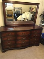 12 Drawer Mahogany  Dresser 1940's