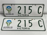 Victoria 150 Year Commemorative Number Plates 215C