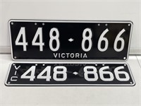 Set of Victorian Number Plates 448 866 With