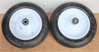 (2) Wheel Barrow Tires/Whls