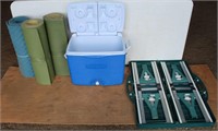 Bed Pads, Cooler, Fold-Up Camping Table