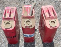 (3) Metal Fuel Cans, 5-Gal