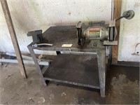 Heavy Duty Table with Vise & Bench Grinder