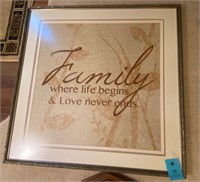 Framed matted print Family Where Love Begins
