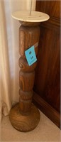 36" tall wood carved plant stand