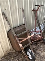 Wheel barrel, soil irrigator, Misc.