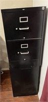 2 Black 2 drawer filing cabinets