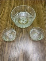 Glass food trays and bowls