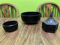 Black styled dishes