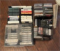 CDs, cassettes, VCR tapes