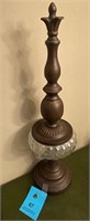 Metal and glass decorative 22" tall mantle finial