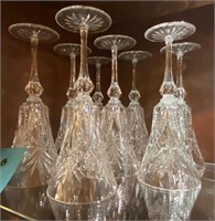 Set of 8 crystal 9" wine glass