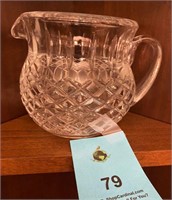 Small crystal glass 7" pitcher creamer