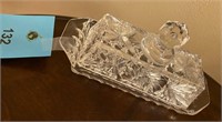 Butter dish with lid clear glass