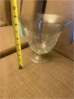 9" Crackle glass bowl