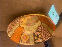 Handpainted art serving type bowl decorative 9 1/2