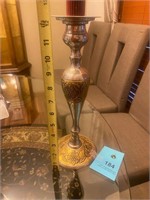 Modern 12 1/2" candle holder with candle