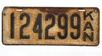 Antique Kansas License Plate