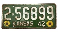 Antique 1943 Kansas License Plate