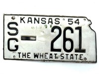 Antique 1954 Kansas License Plate