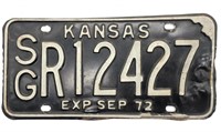 1971 Kansas License Plate