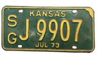 1972 Kansas License Plate